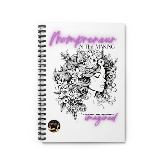 Mompreneur In the Making - Purple Spiral Notebook - Ruled Line