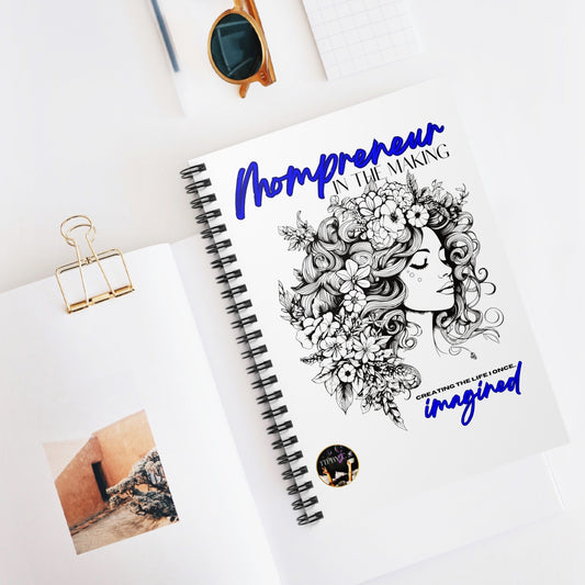 Mompreneur In the Making - Blue Spiral Notebook - Ruled Line