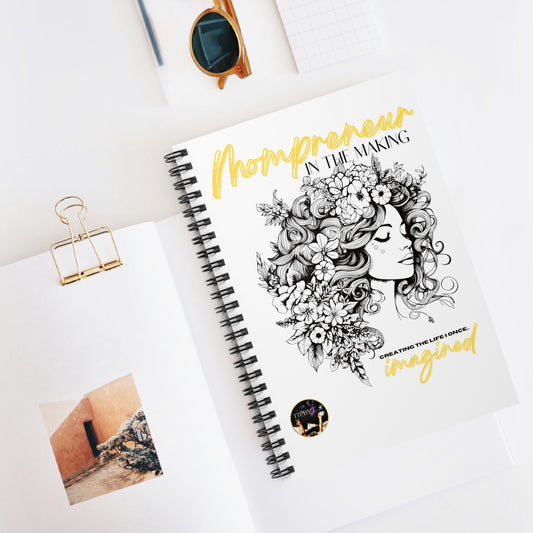 Mompreneur In the Making - Yellow Spiral Notebook - Ruled Line