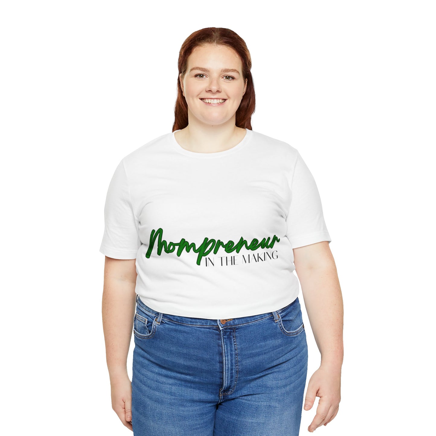 MOMPRENEUR IN THE MAKING UNISEX JERSEY SHORT SLEEVE TEE-GREEN