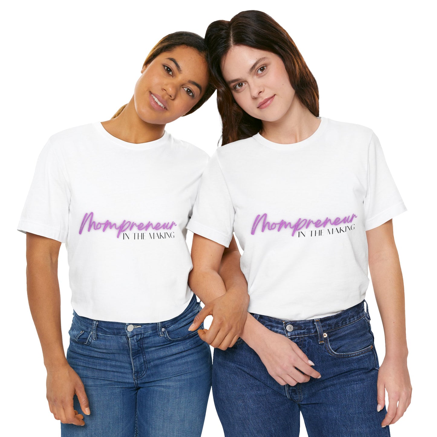 MOMPRENEUR IN THE MAKING UNISEX JERSEY SHORT SLEEVE TEE-PURPLE